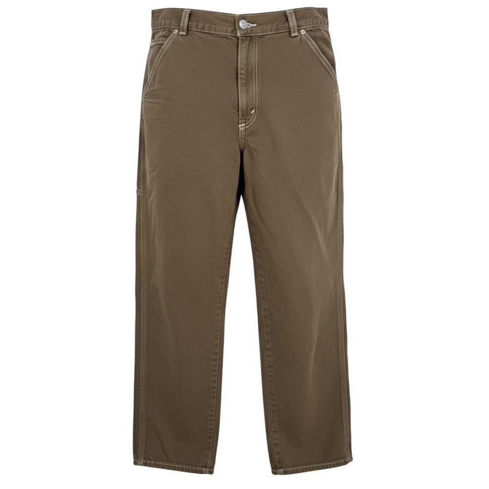 Levis‎ Premium Dad Utility Pants Womens 32 Brown Carpenter Straight Leg Relaxed